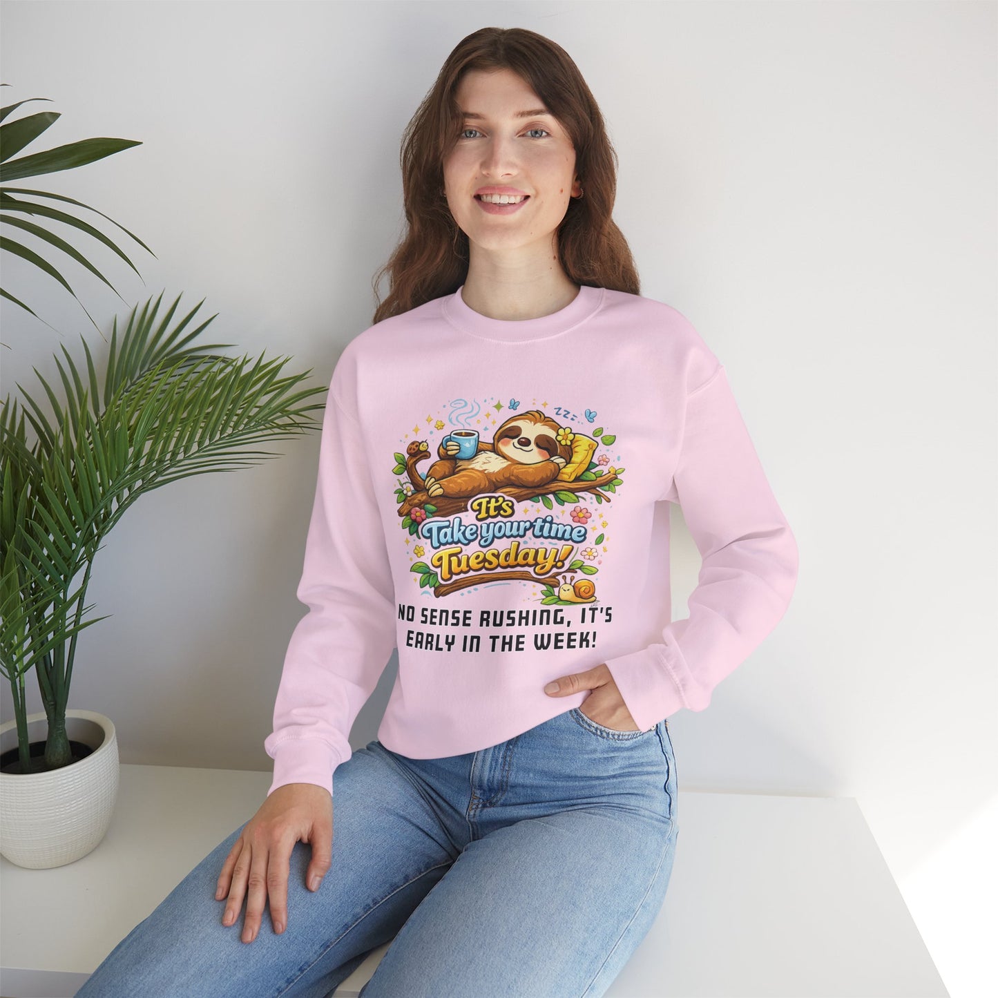 Tuesday - Procrastination Sloth Series Sweatshirt