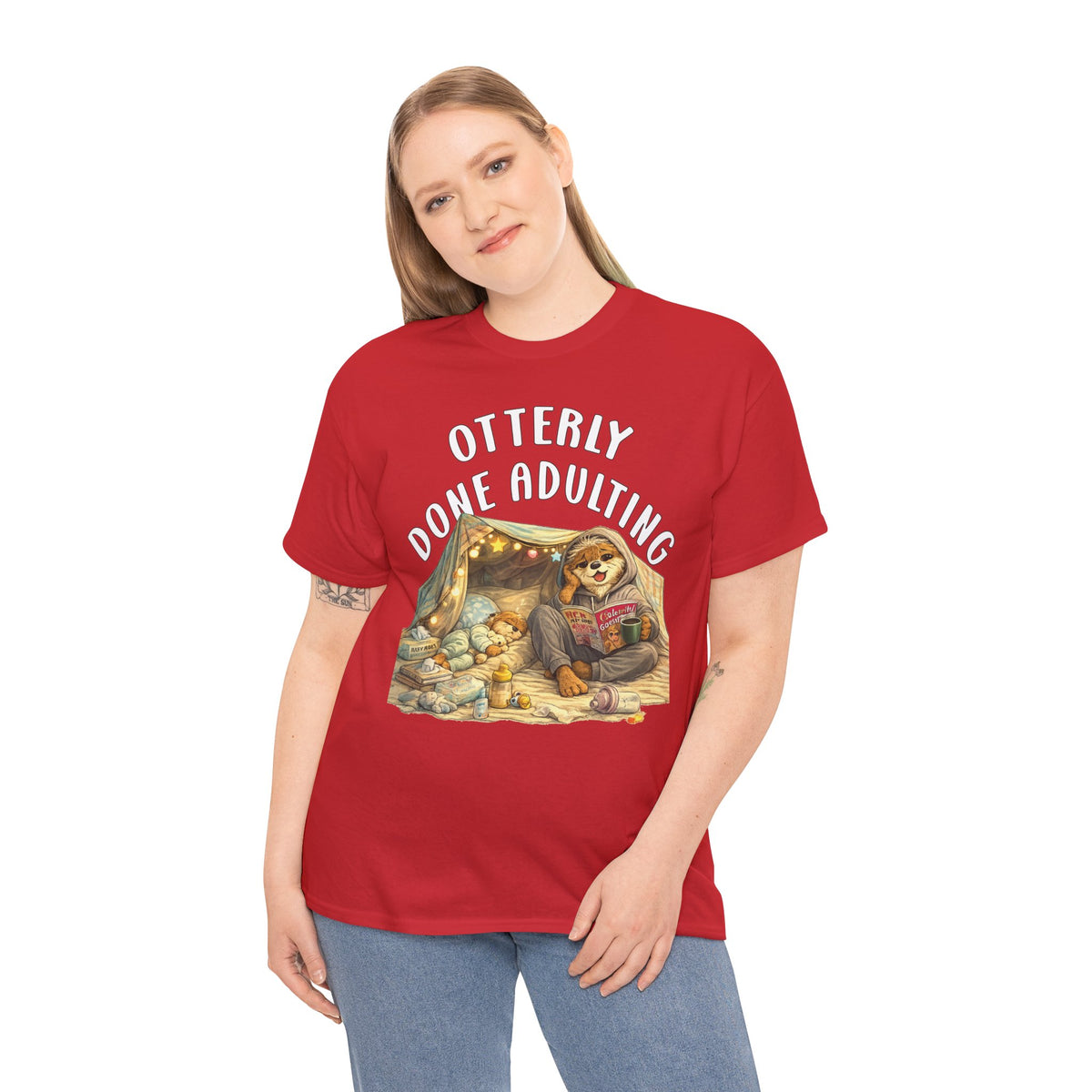 "Otterly Done Adulting" Mom Tee - Otter Series