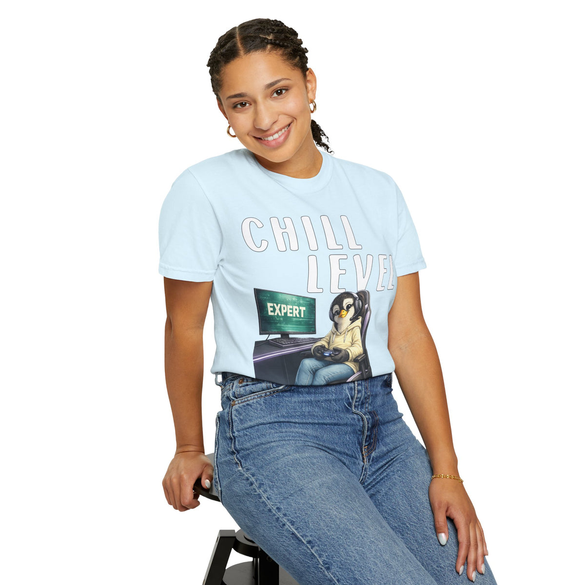 Chill Level Expert Girl T-shirt - Penguin Series