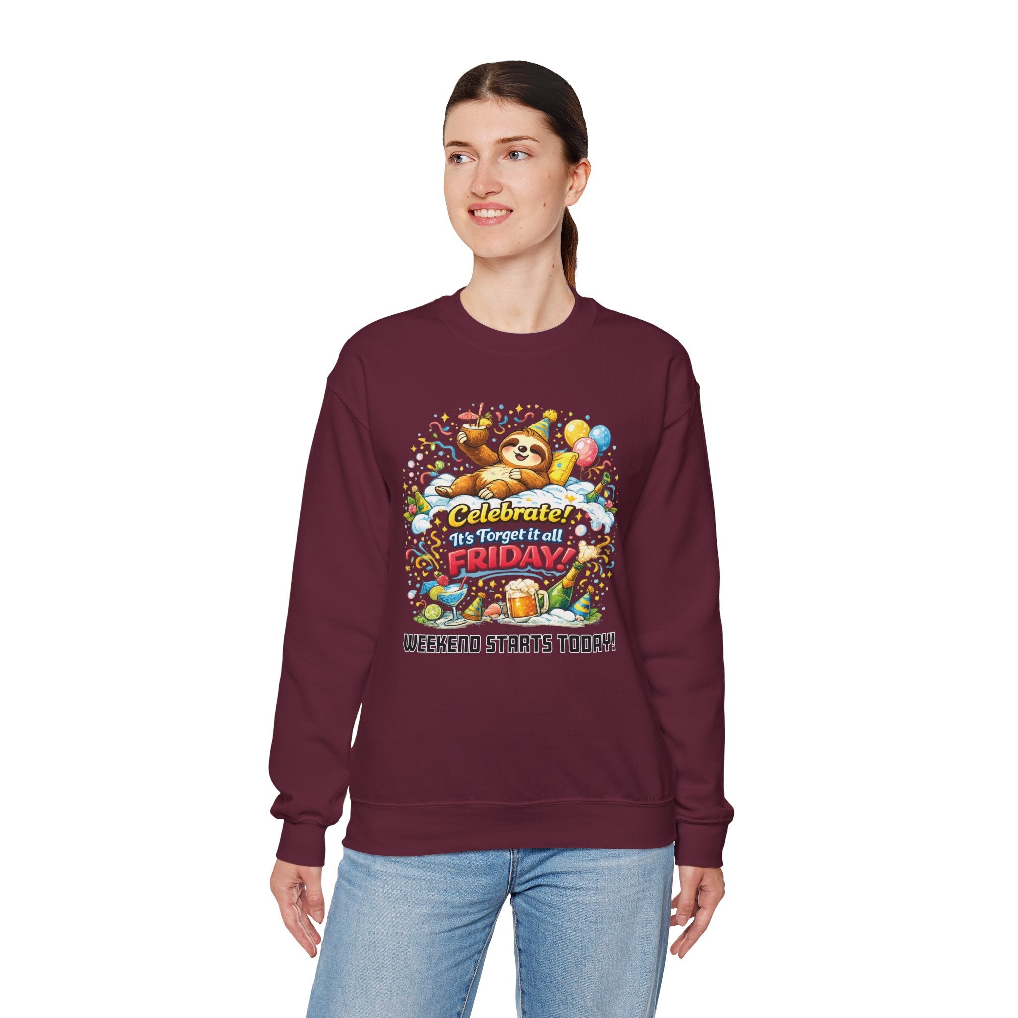 Friday - Procrastination Sloth Series Sweatshirt