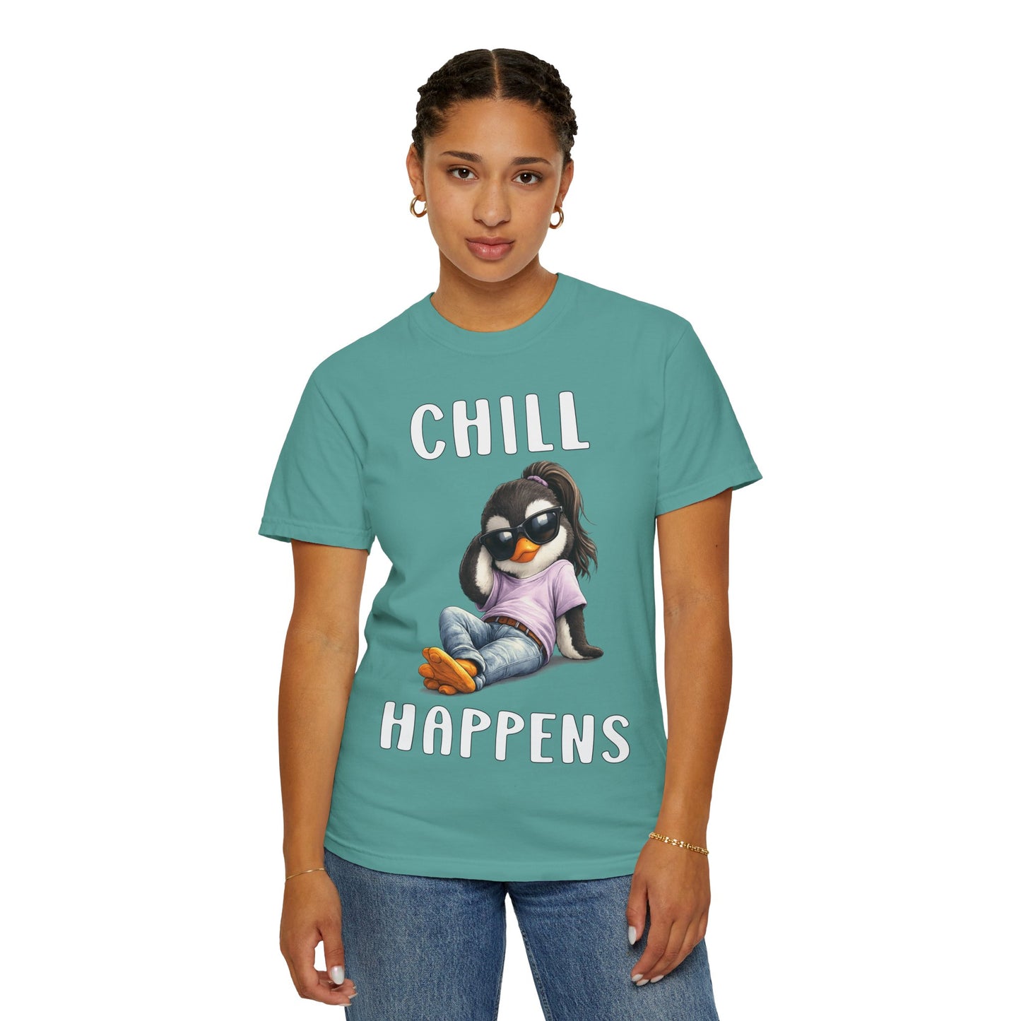 Chill Happens Girl T-shirt - Penguin Series