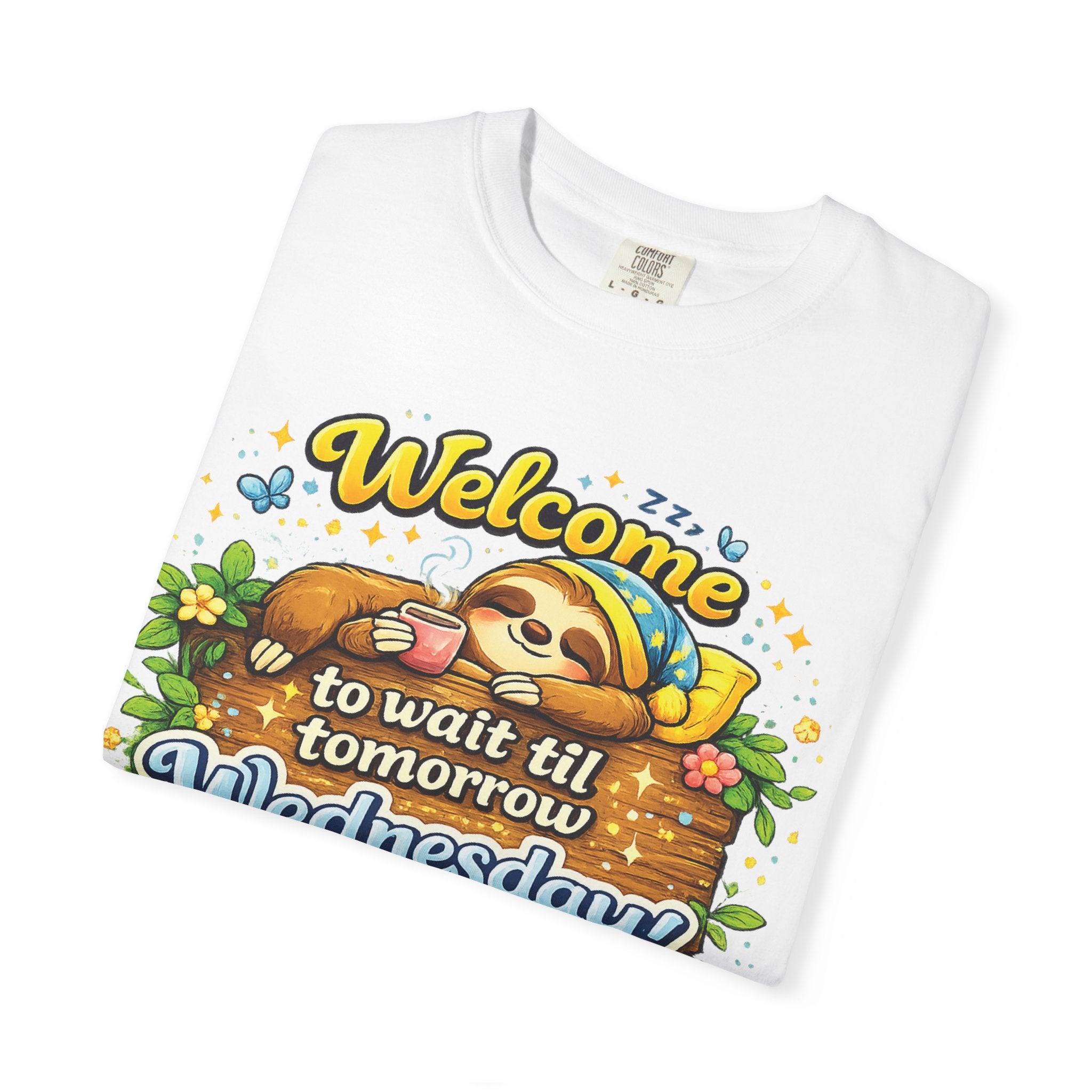 Wednesday - Procrastination Sloth Series T-shirt