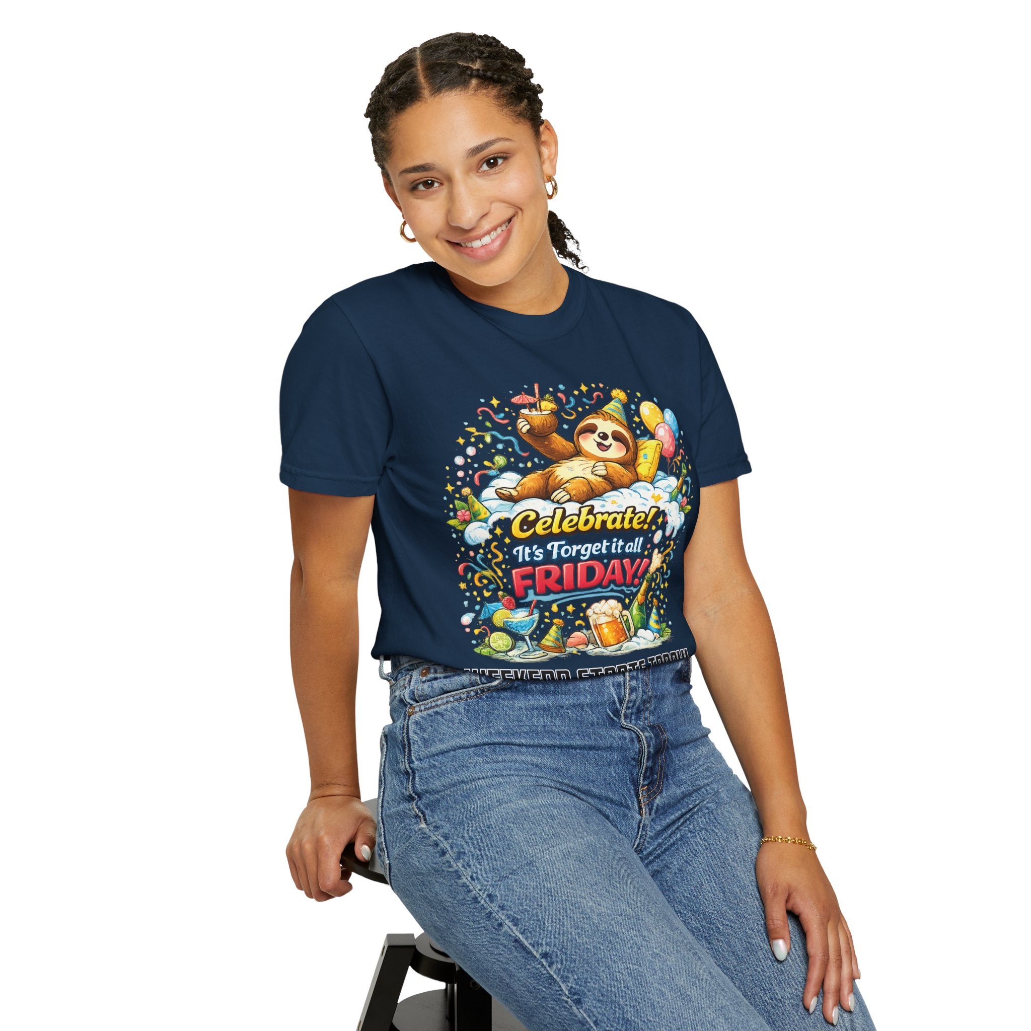 Friday - Procrastination Sloth Series T-shirt