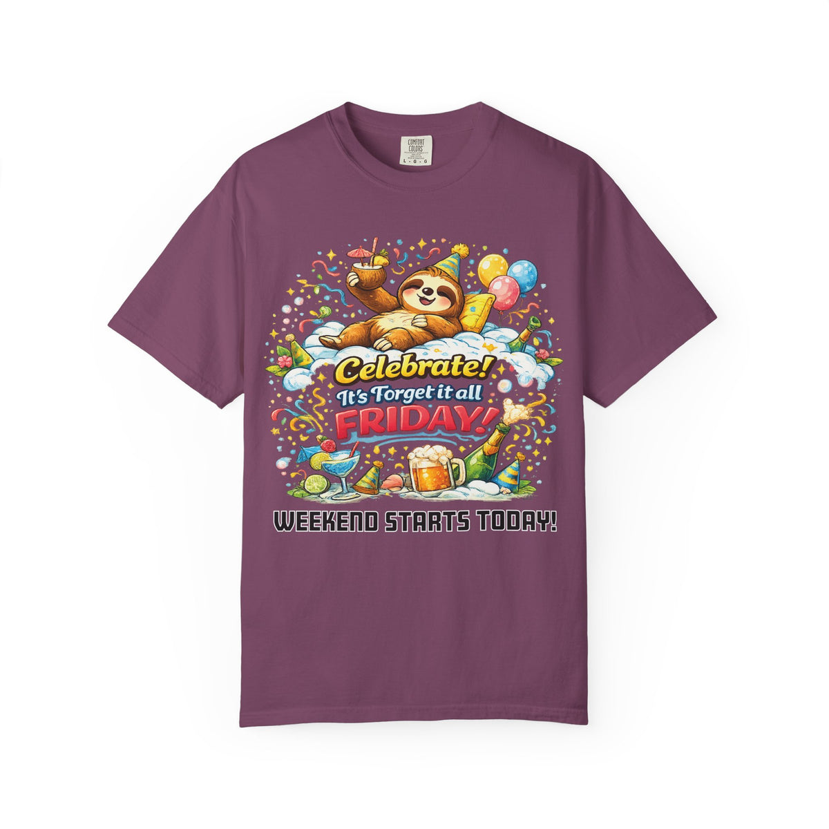 Friday - Procrastination Sloth Series T-shirt