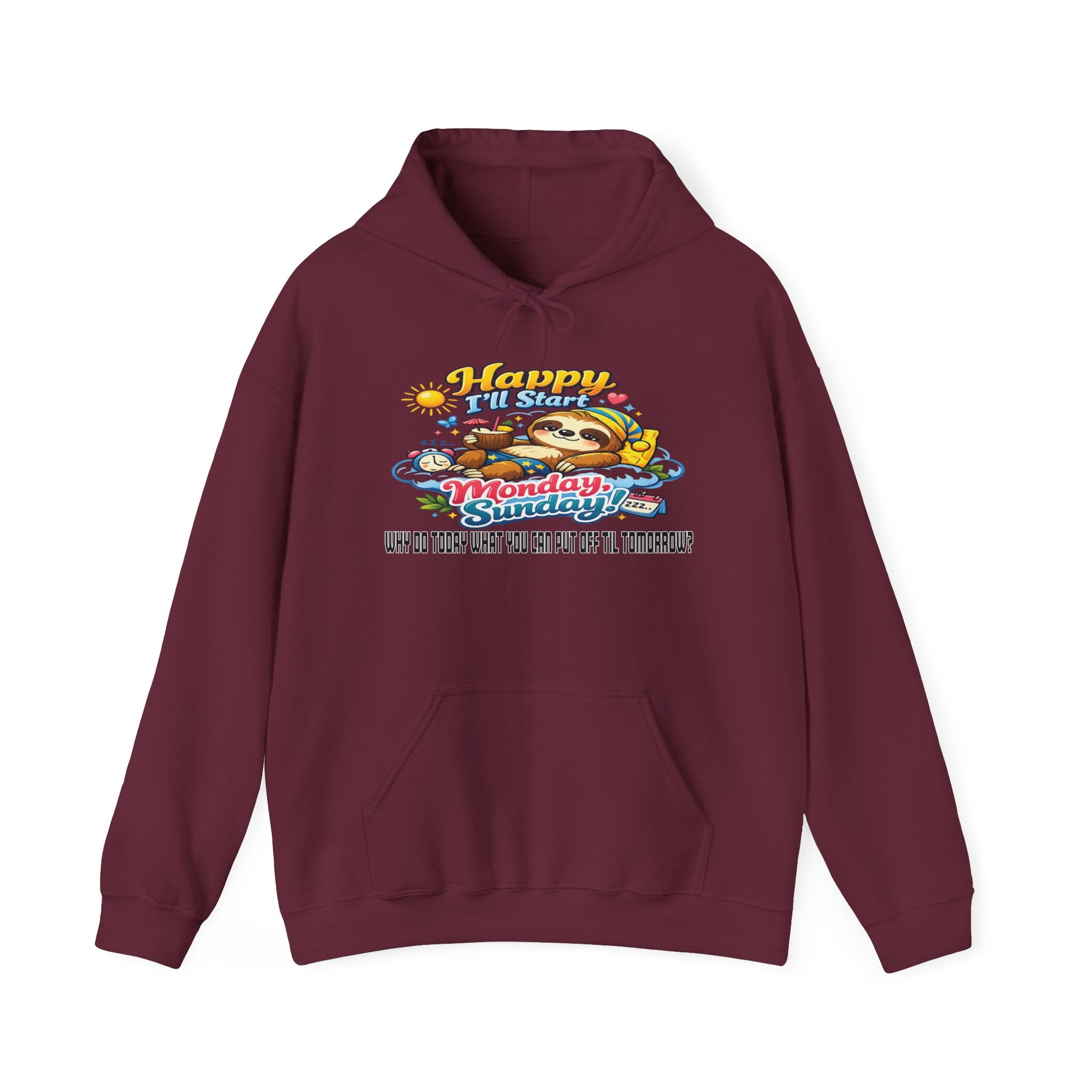 Sunday - Procrastination Sloth Series Hoodie