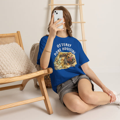 "Otterly Done Adulting" Mom Tee - Otter Series