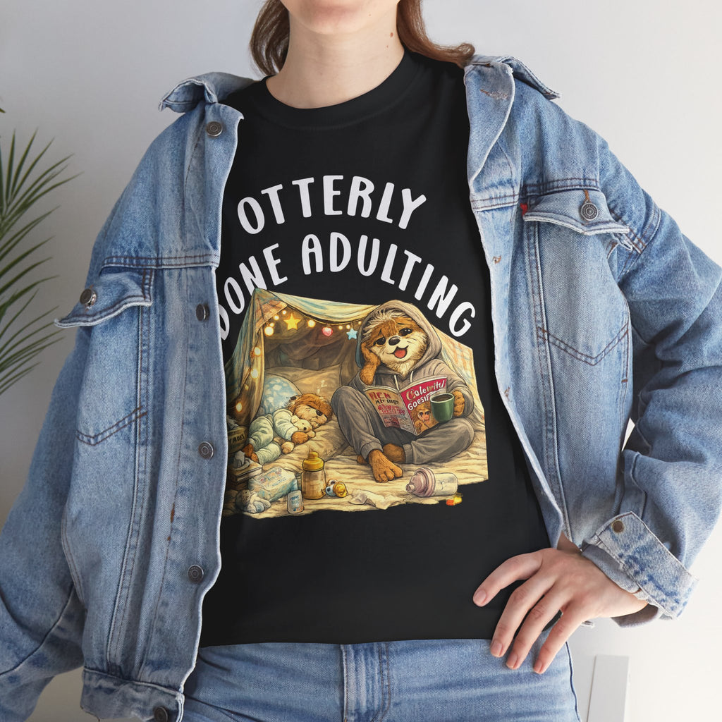 "Otterly Done Adulting" Mom Tee - Otter Series