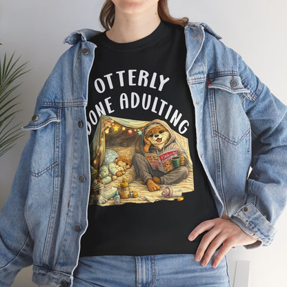"Otterly Done Adulting" Mom Tee - Otter Series