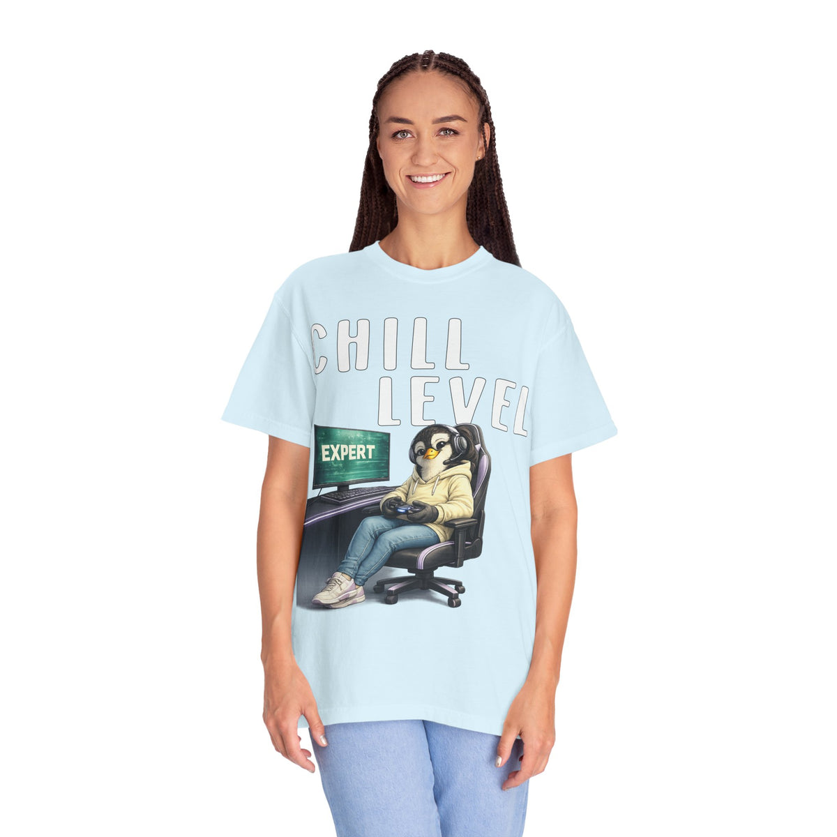 Chill Level Expert Girl T-shirt - Penguin Series