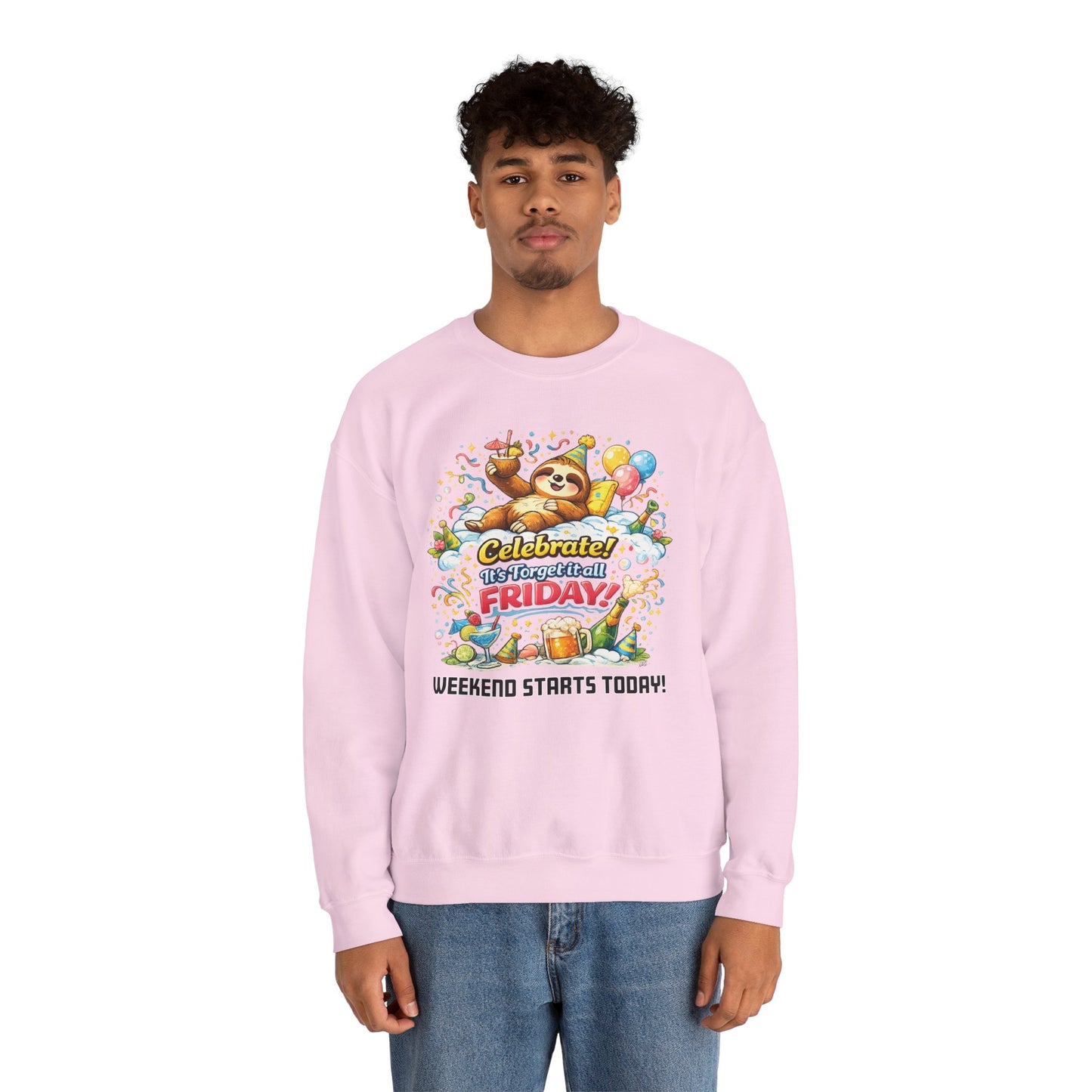 Friday - Procrastination Sloth Series Sweatshirt