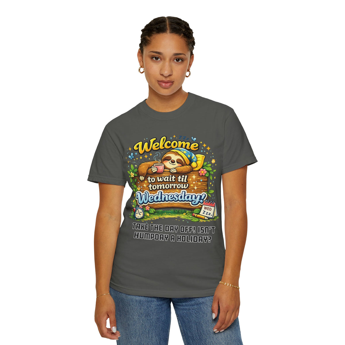 Wednesday - Procrastination Sloth Series T-shirt