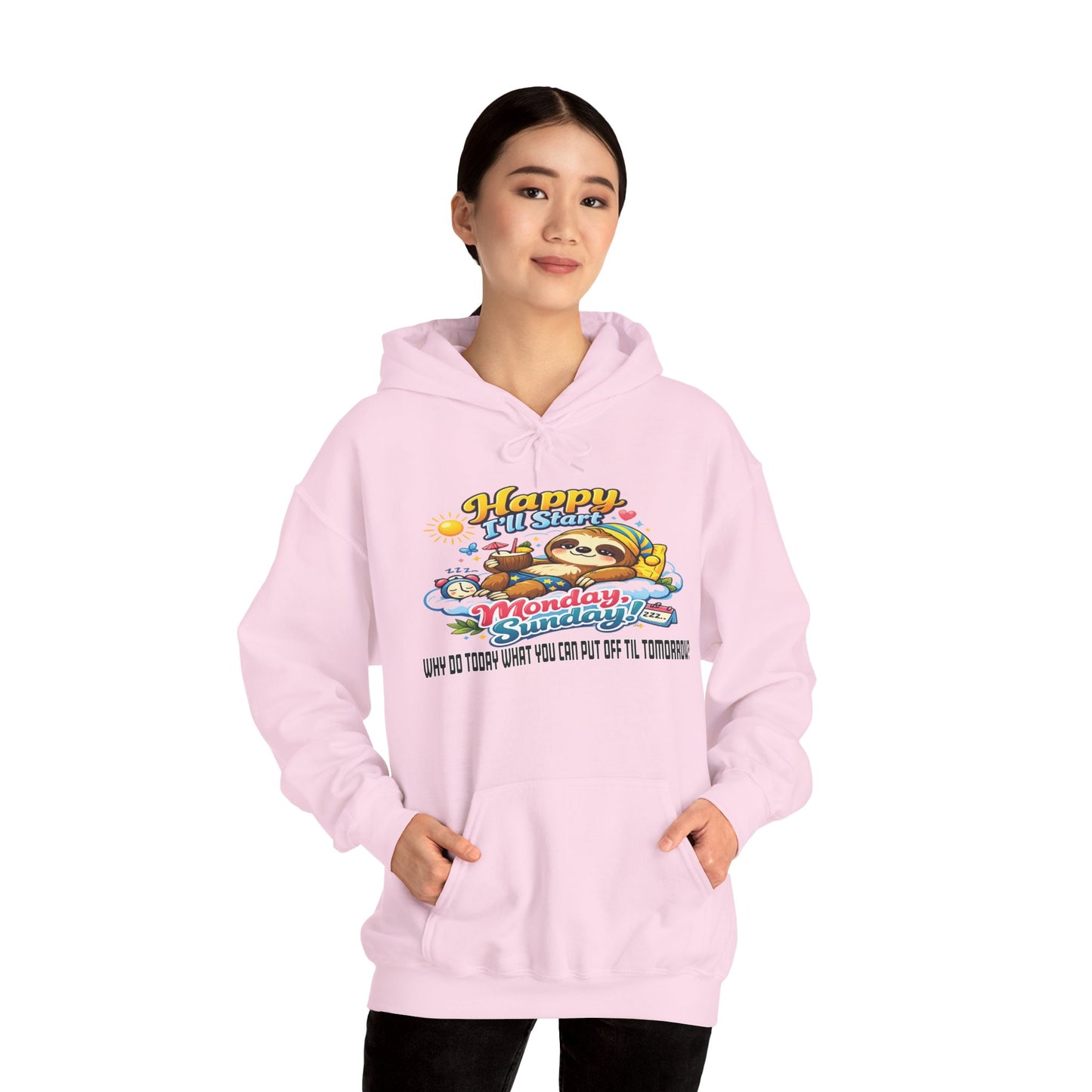 Sunday - Procrastination Sloth Series Hoodie