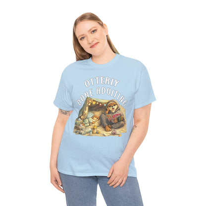 "Otterly Done Adulting" Mom Tee - Otter Series