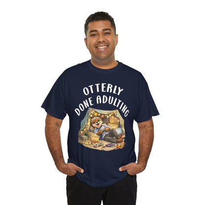 "Otterly Done Adulting" Dad Tee - Otter Series