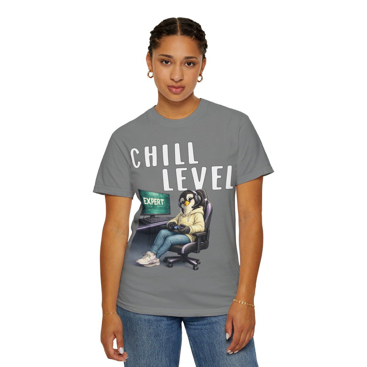 Chill Level Expert Girl T-shirt - Penguin Series
