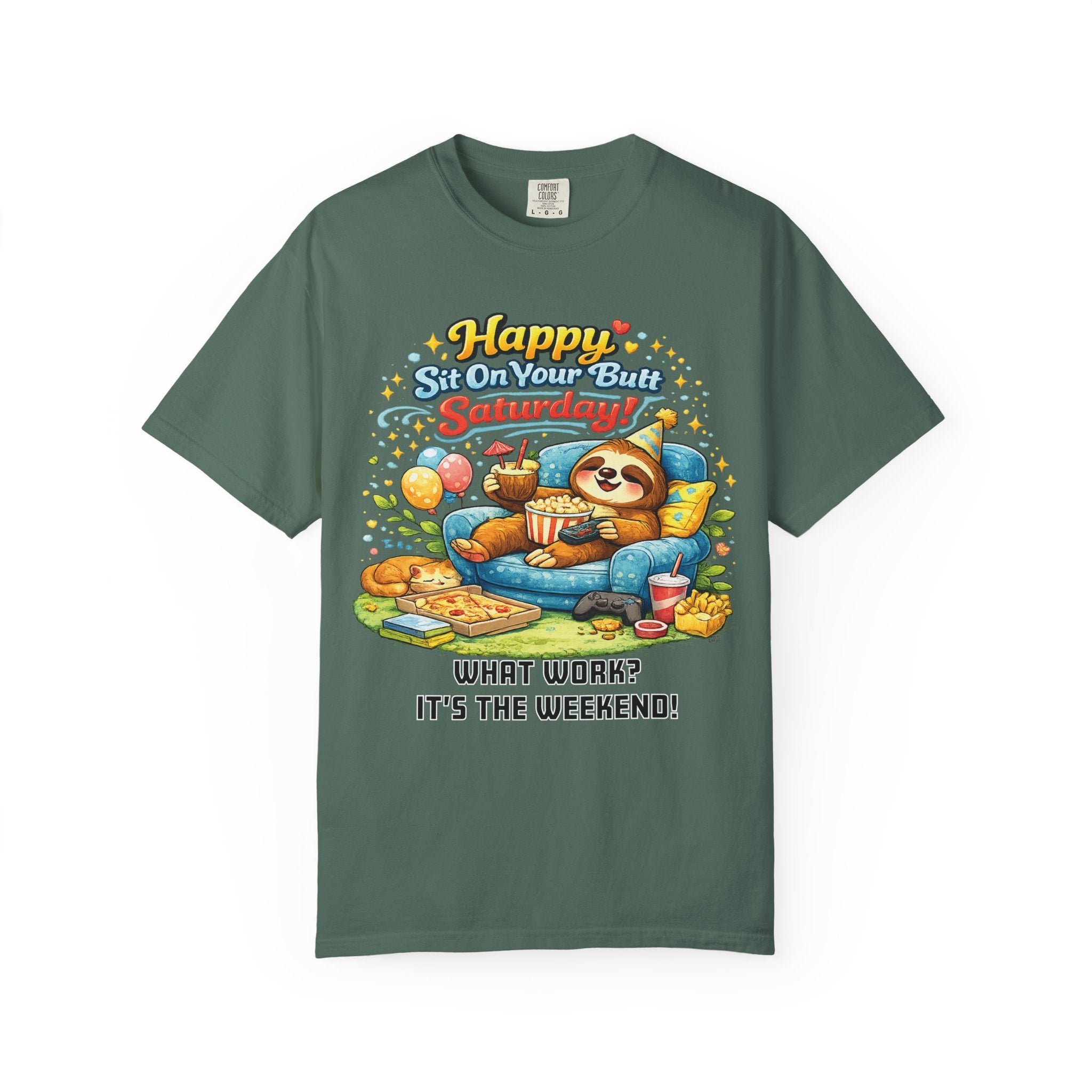 Saturday - Procrastination Sloth Series T-shirt
