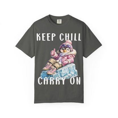 Keep Chill Carry On Girl T-shirt - Penguin Series