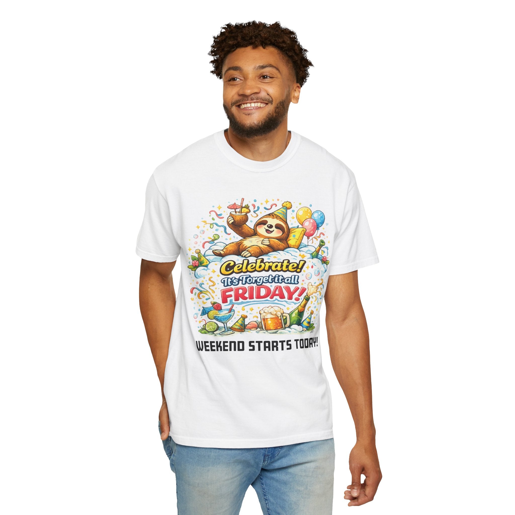 Friday - Procrastination Sloth Series T-shirt