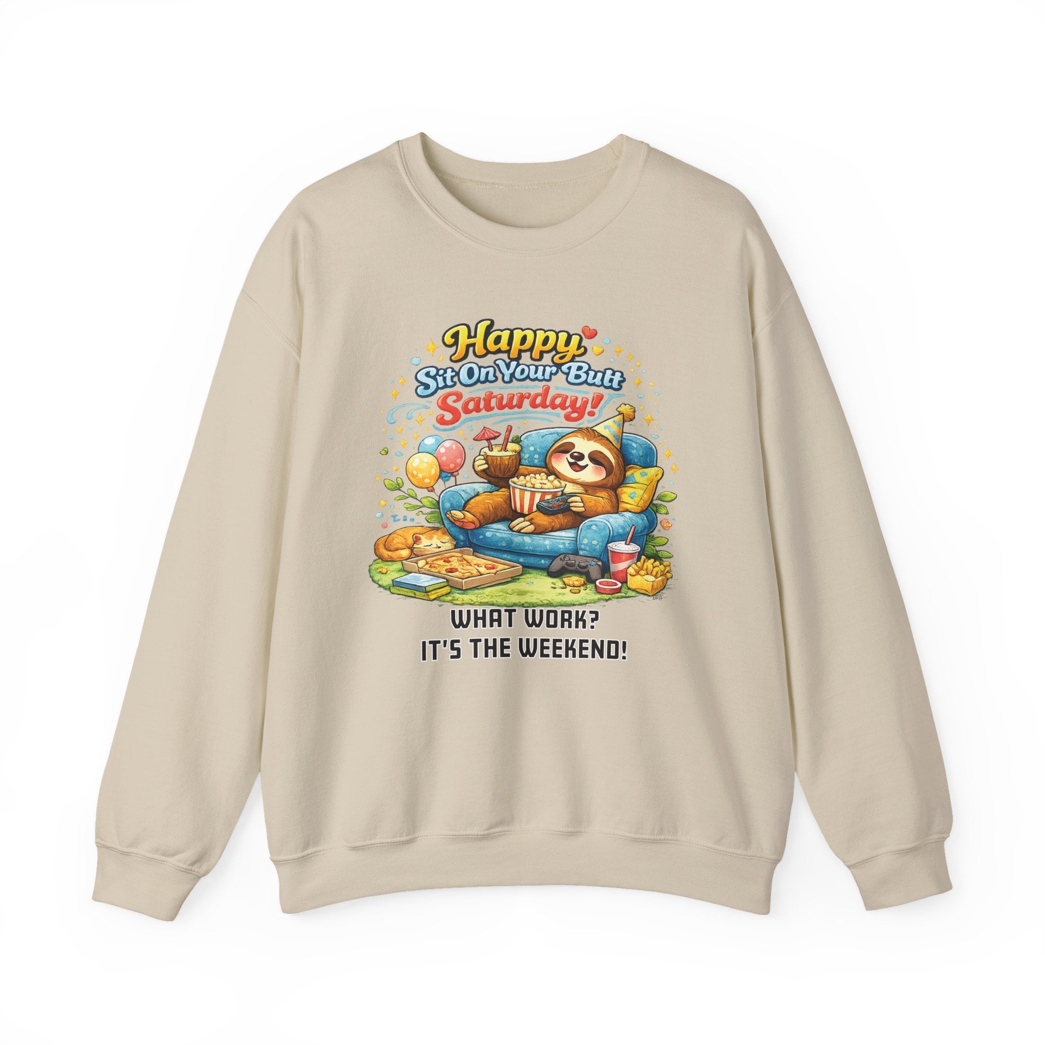 Saturday - Procrastination Sloth Series Sweatshirt