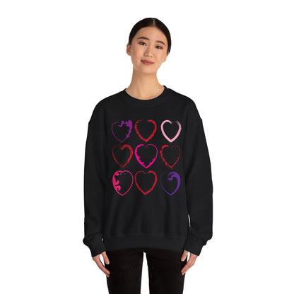 Nine Hearts Valentine's Day Sweatshirt