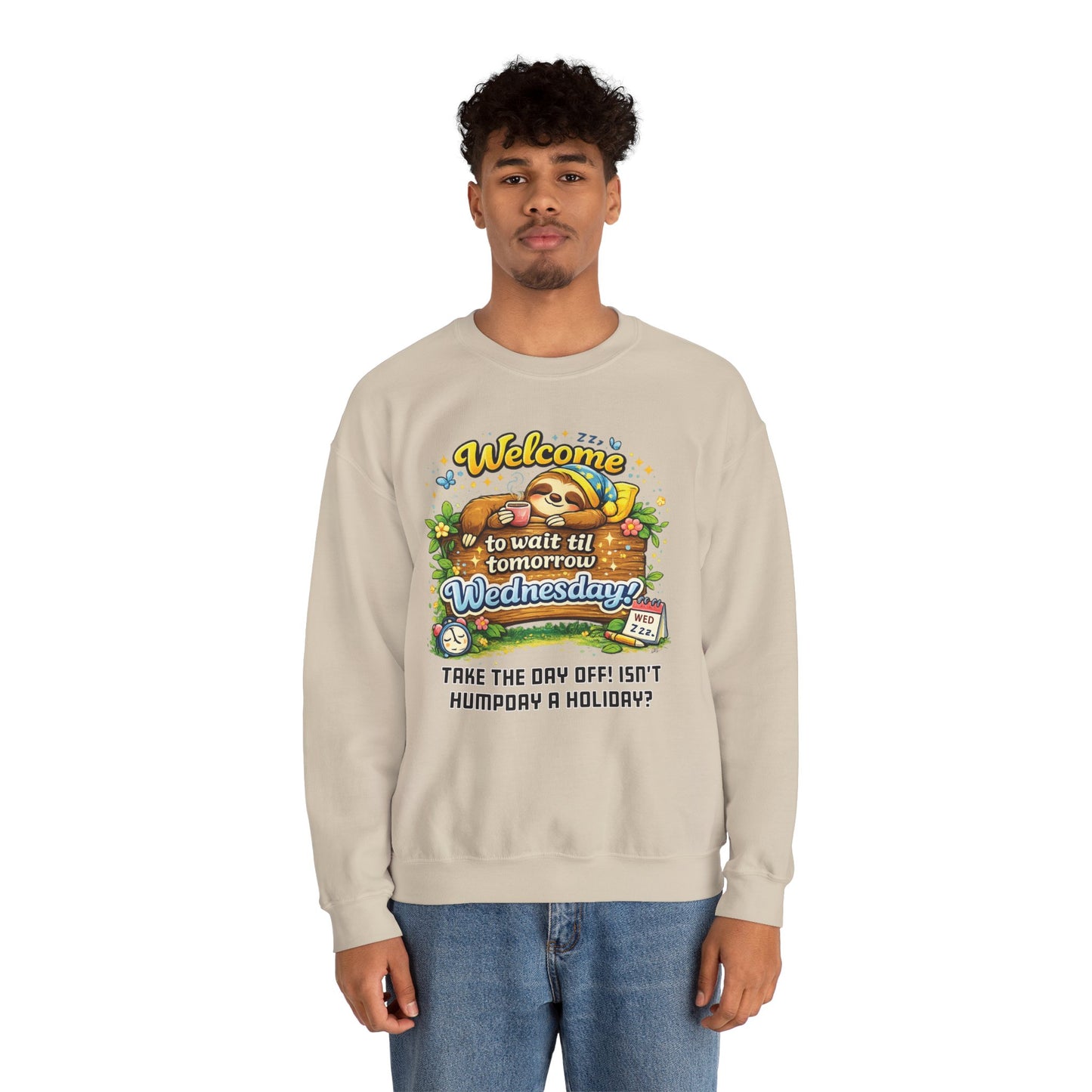 Wednesday - Procrastination Sloth Series Sweatshirt