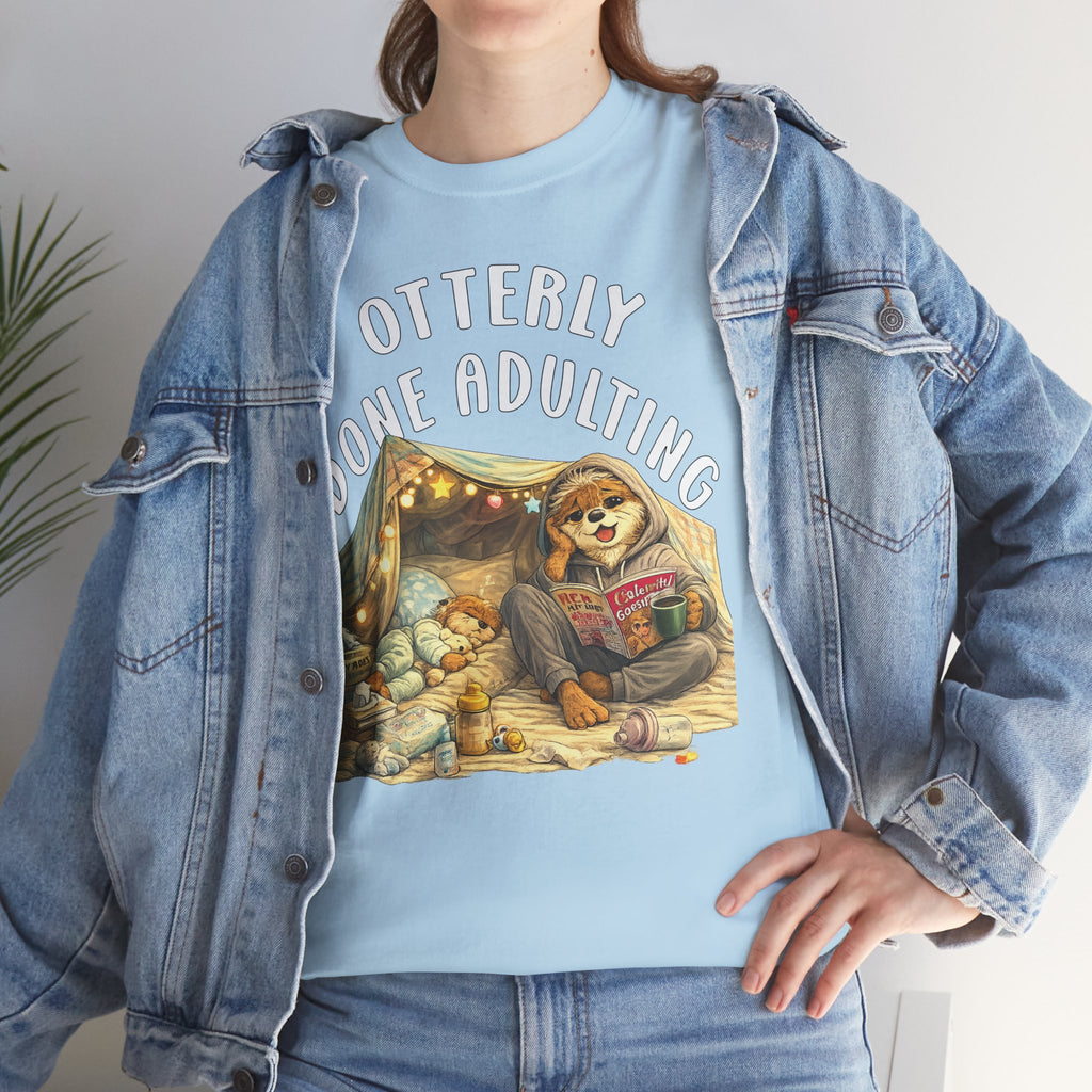 "Otterly Done Adulting" Mom Tee - Otter Series