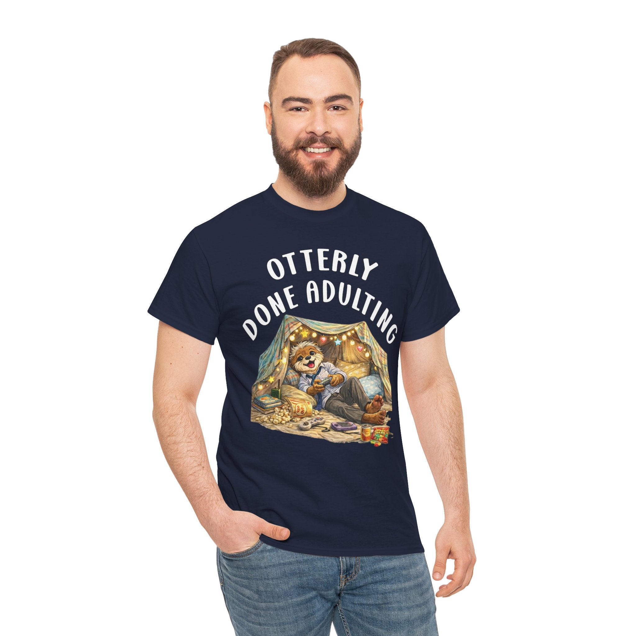 "Otterly Done Adulting" Dad Tee - Otter Series