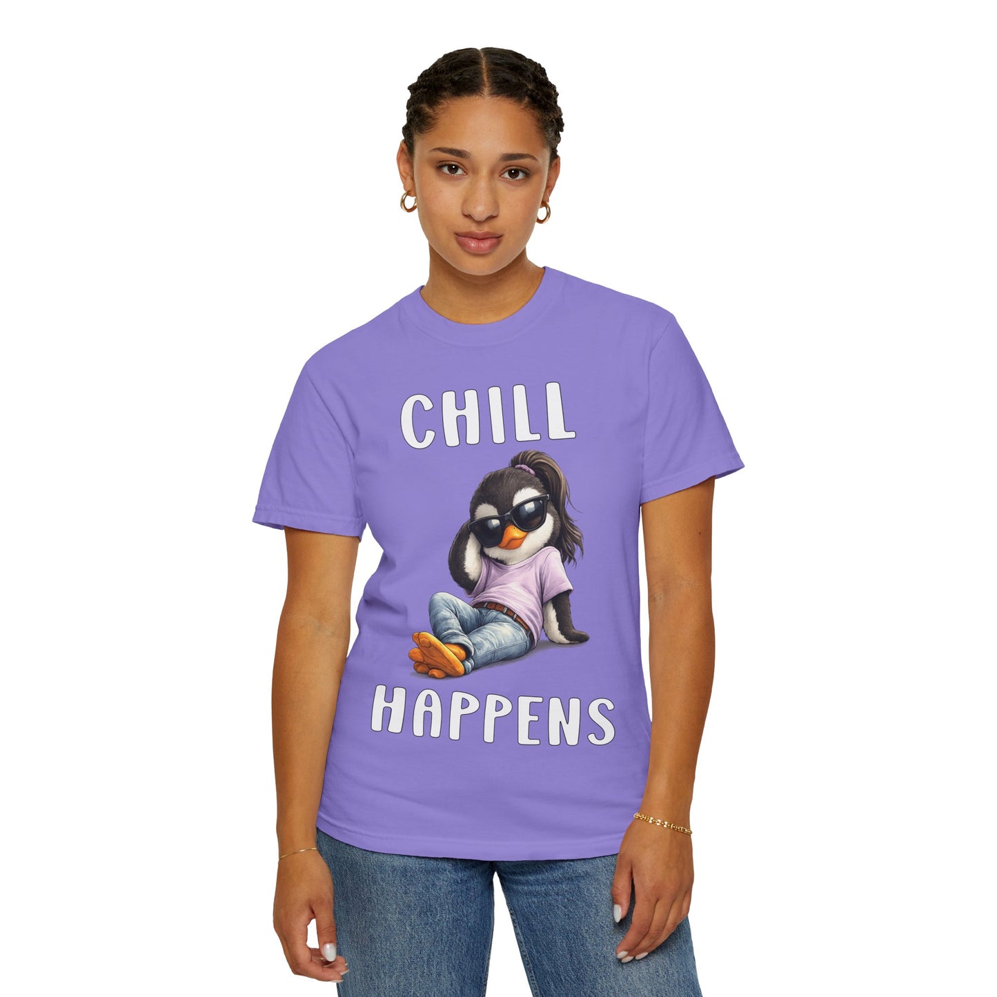 Chill Happens Girl T-shirt - Penguin Series