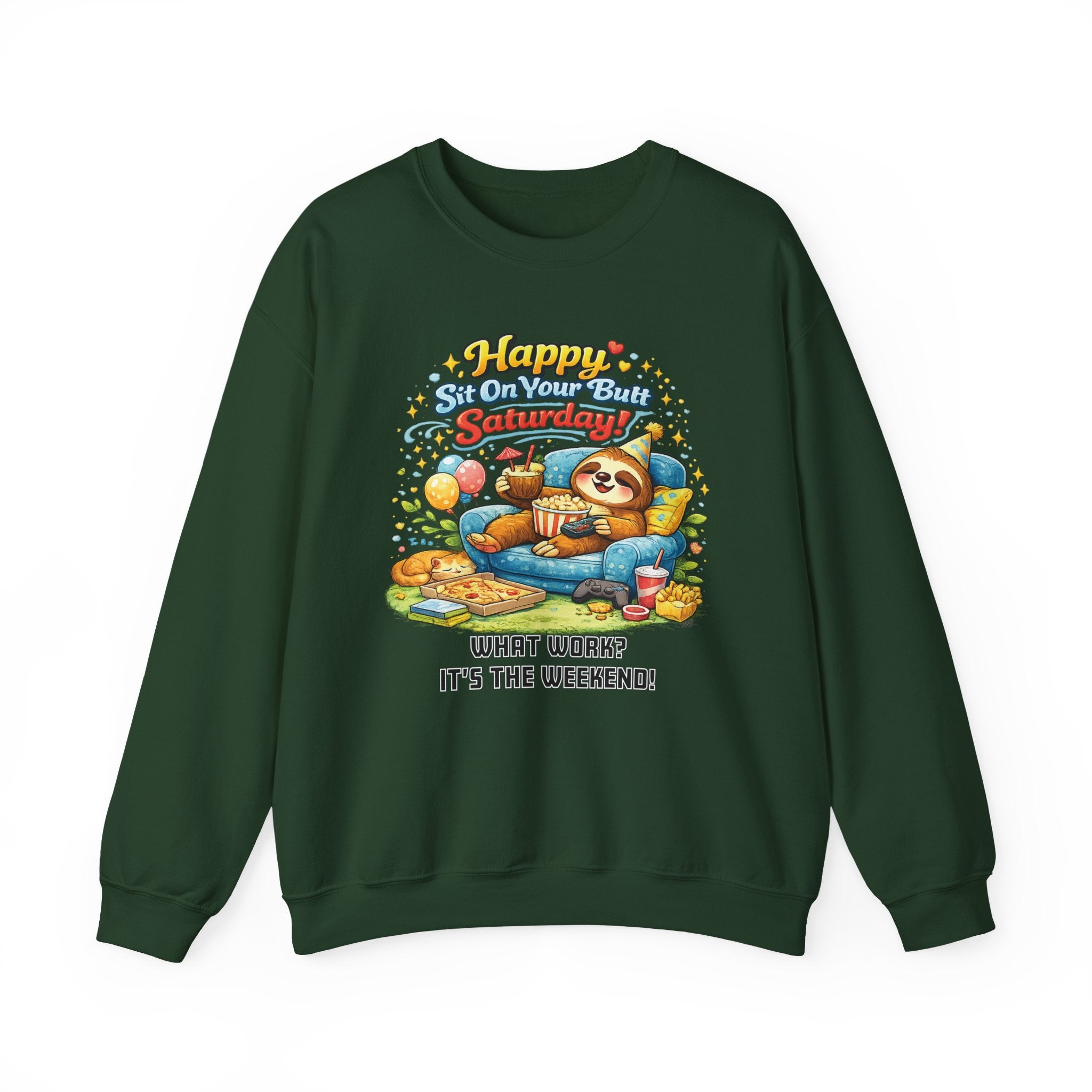 Saturday - Procrastination Sloth Series Sweatshirt
