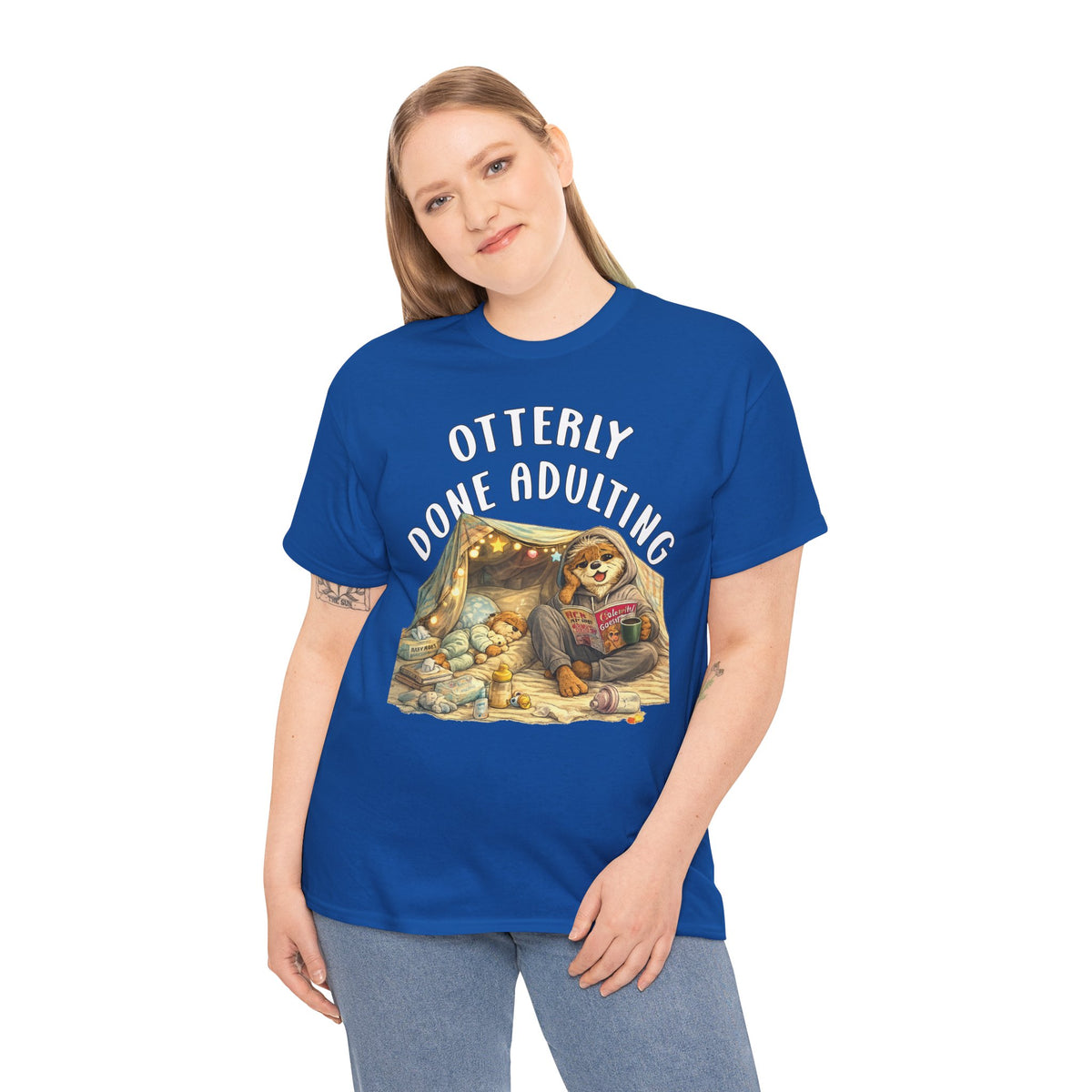 "Otterly Done Adulting" Mom Tee - Otter Series