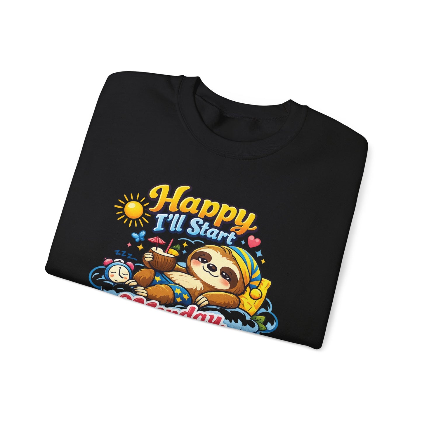 Sunday - Procrastination Sloth Series Sweatshirt