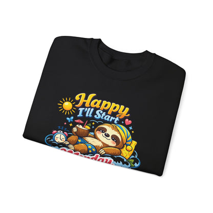 Sunday - Procrastination Sloth Series Sweatshirt