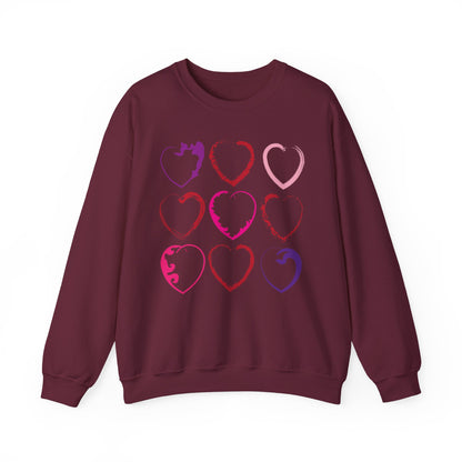 Nine Hearts Valentine's Day Sweatshirt