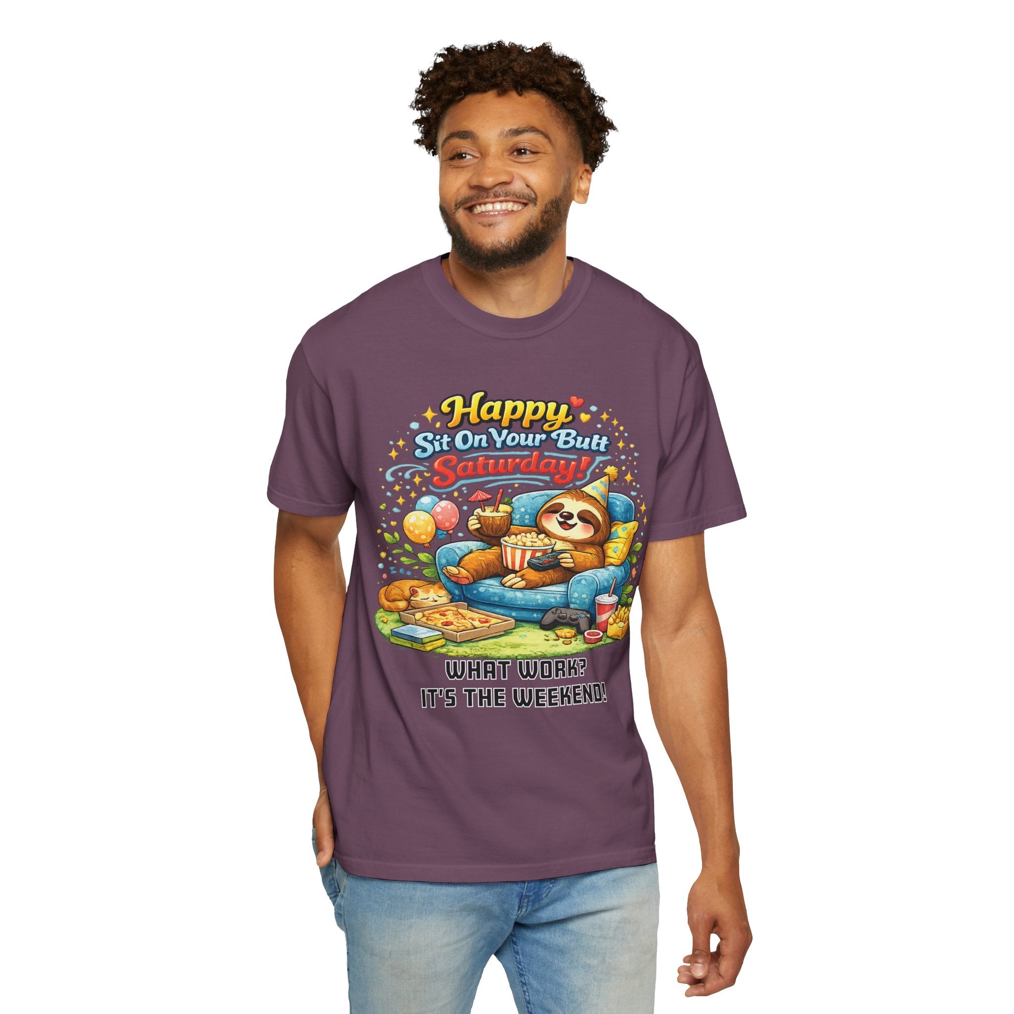 Saturday - Procrastination Sloth Series T-shirt