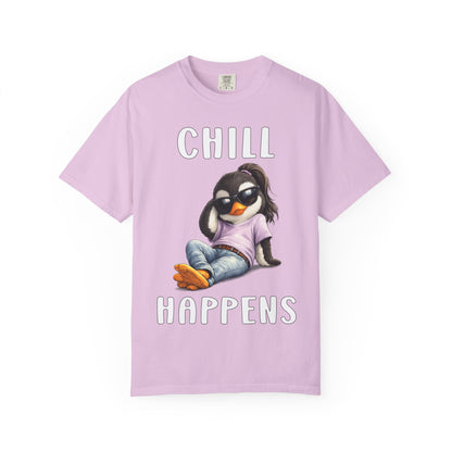 Chill Happens Girl T-shirt - Penguin Series