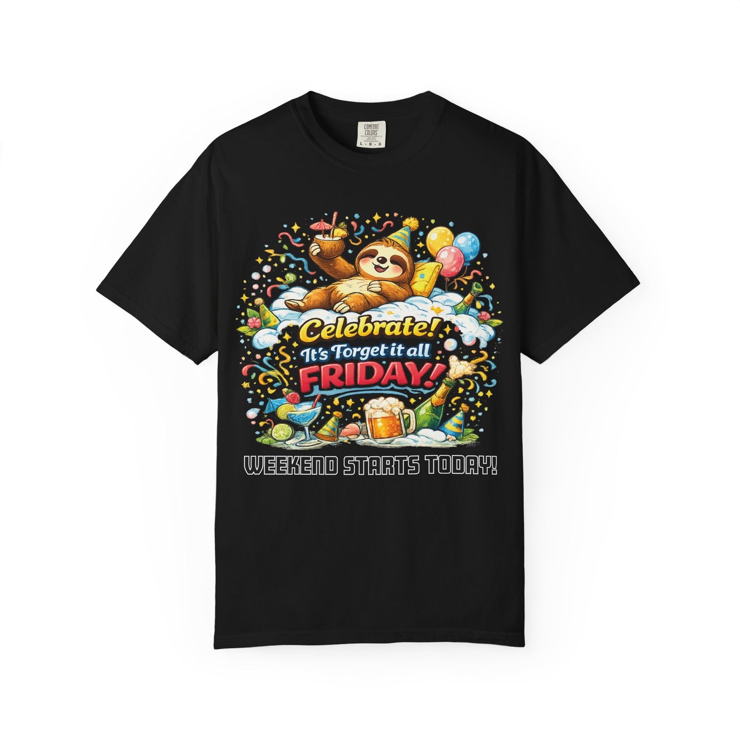 Friday - Procrastination Sloth Series T-shirt