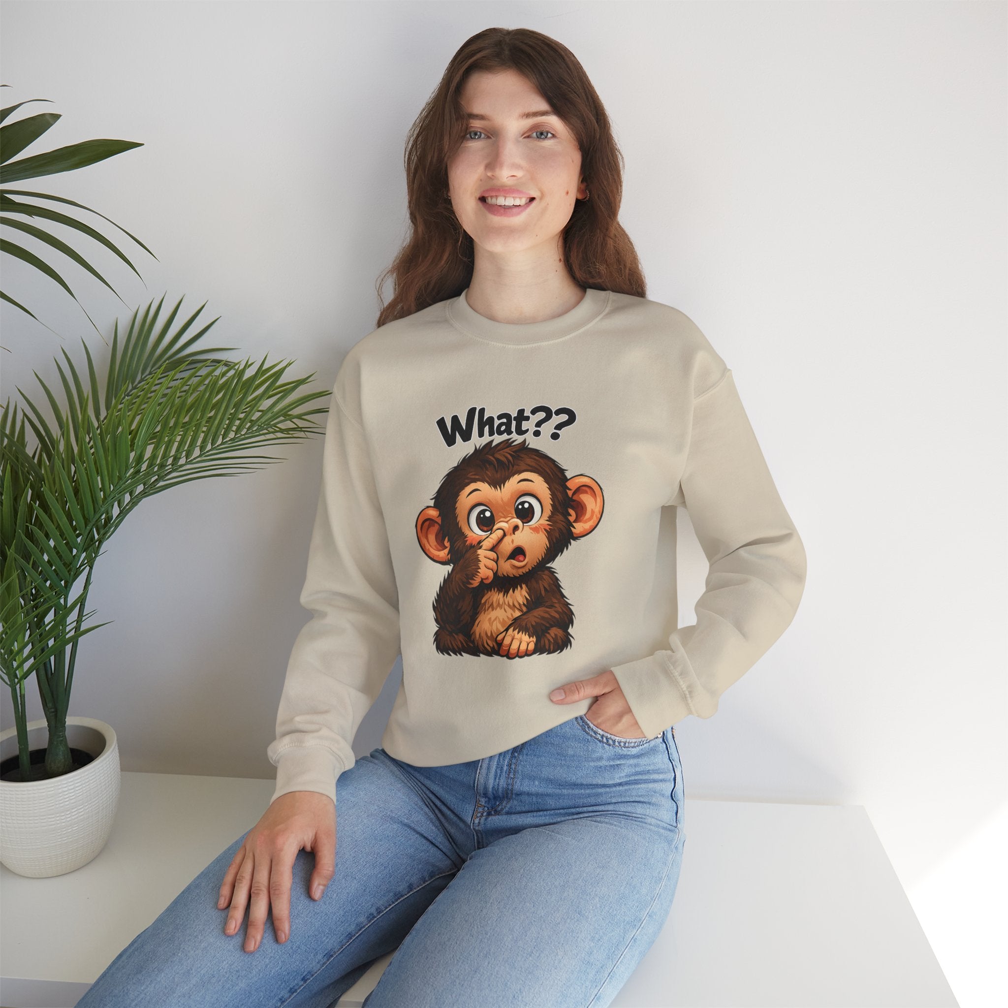 Monkey Says "What?" Sweatshirt