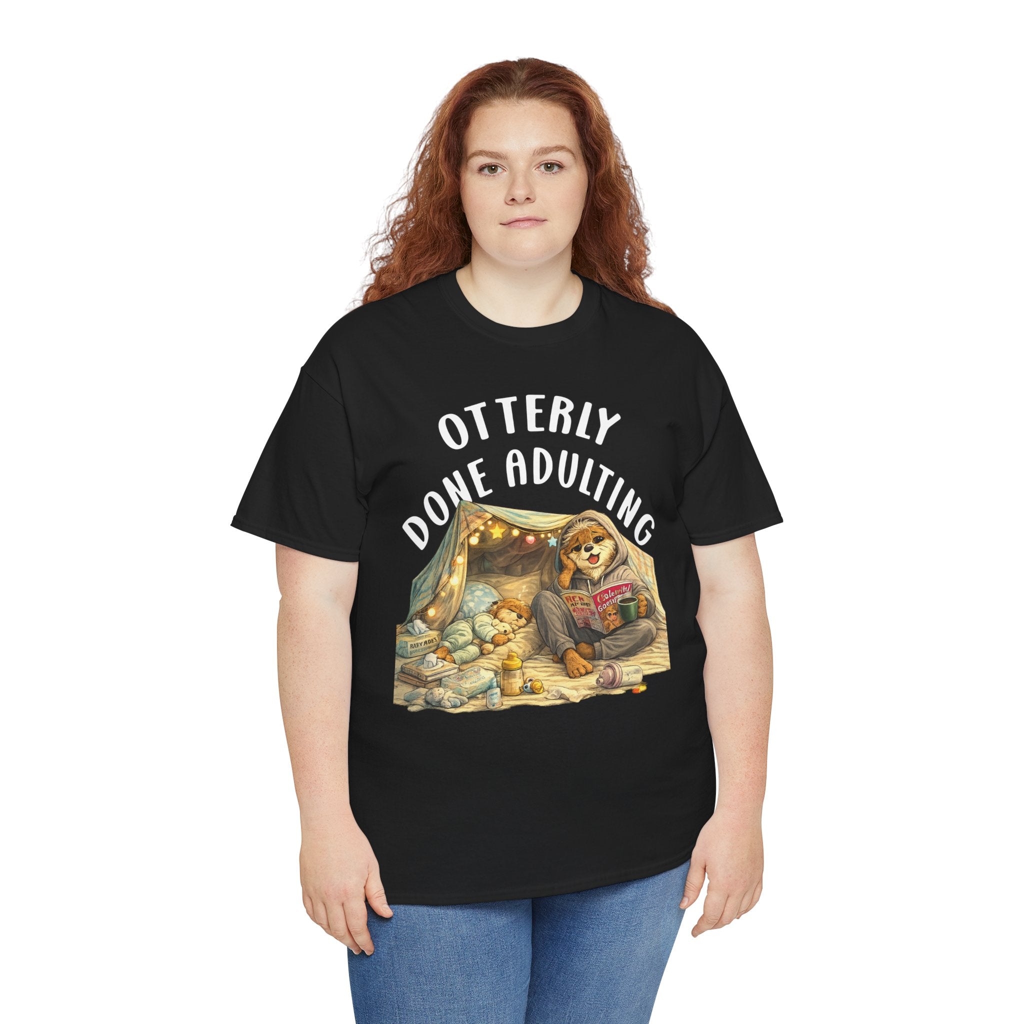 "Otterly Done Adulting" Mom Tee - Otter Series
