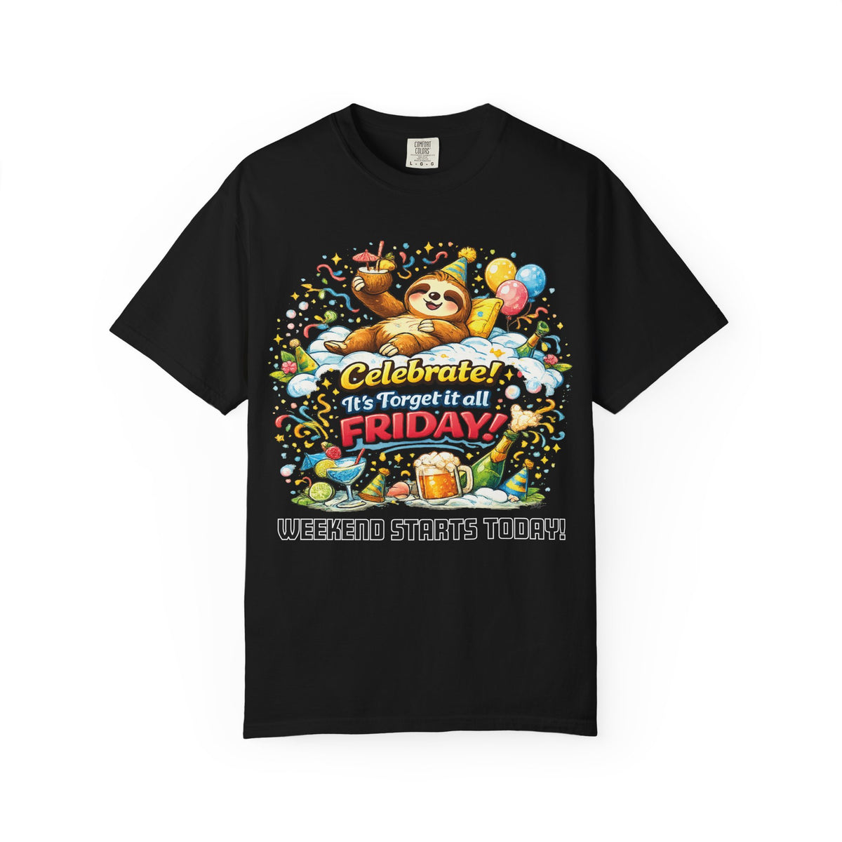 Friday - Procrastination Sloth Series T-shirt