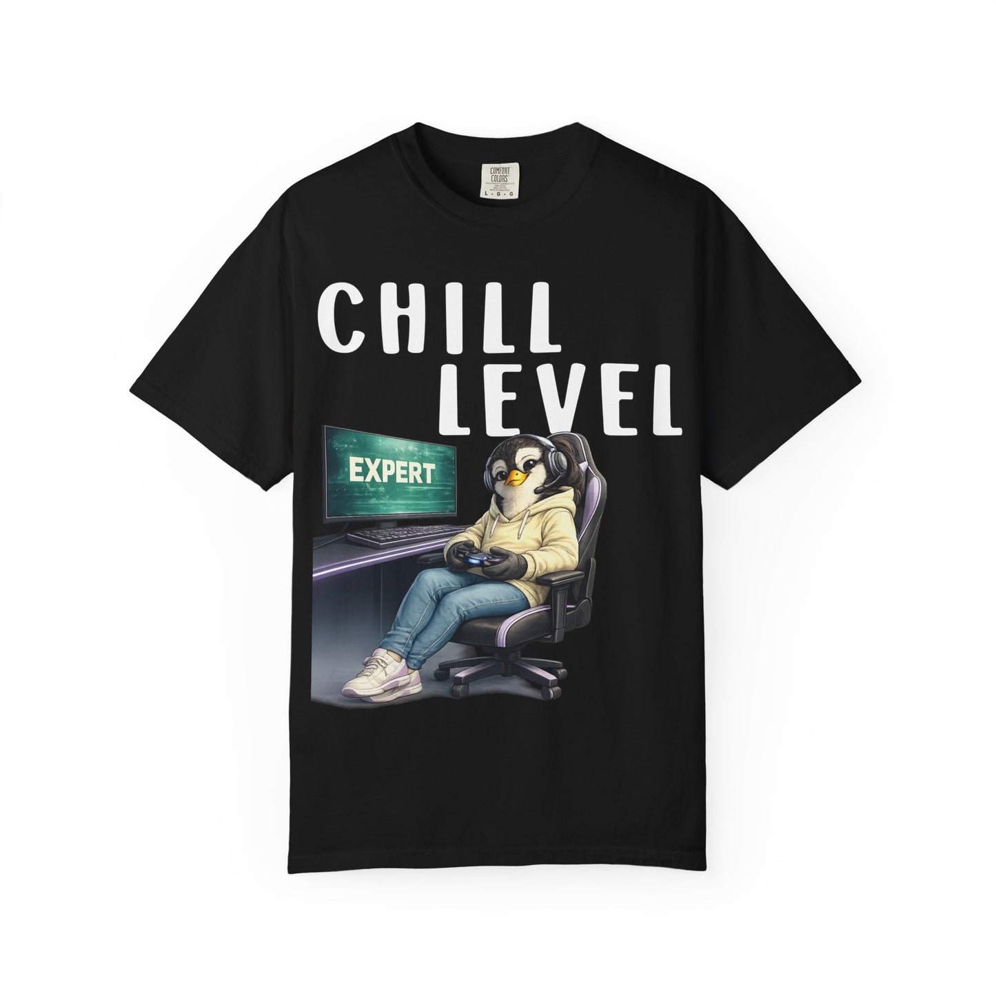Chill Level Expert Girl T-shirt - Penguin Series