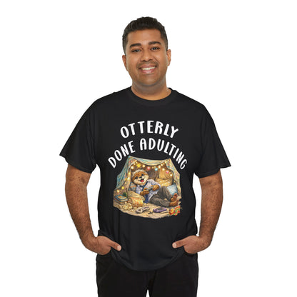 "Otterly Done Adulting" Dad Tee - Otter Series