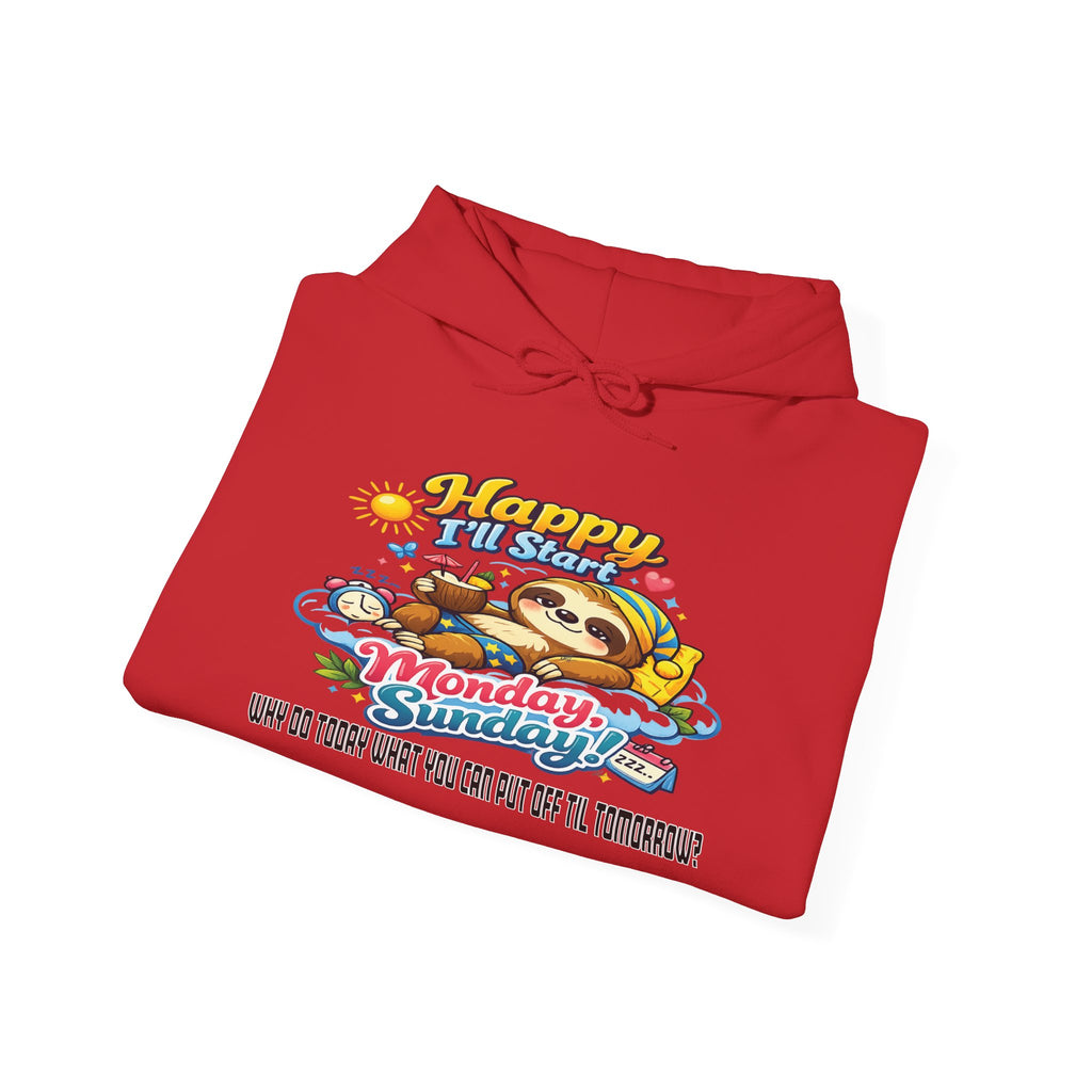 Sunday - Procrastination Sloth Series Hoodie