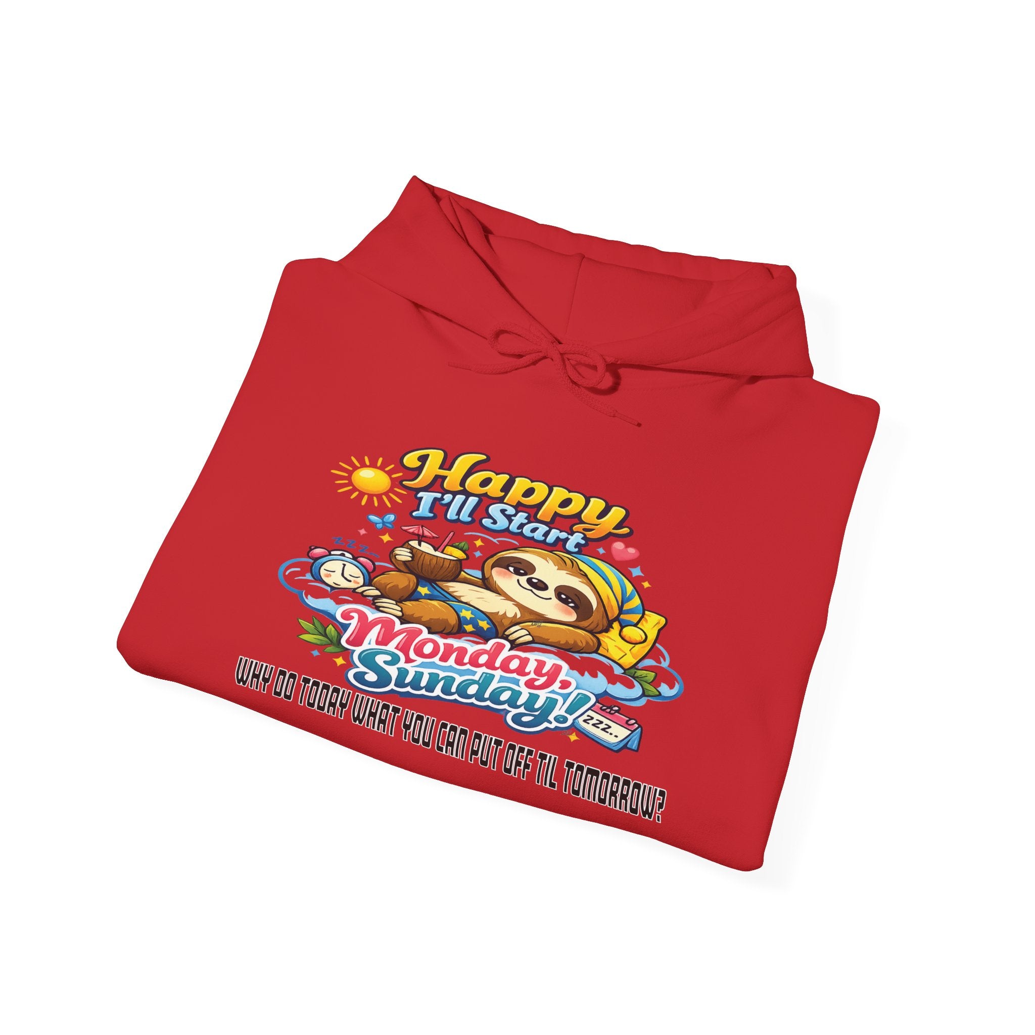 Sunday - Procrastination Sloth Series Hoodie