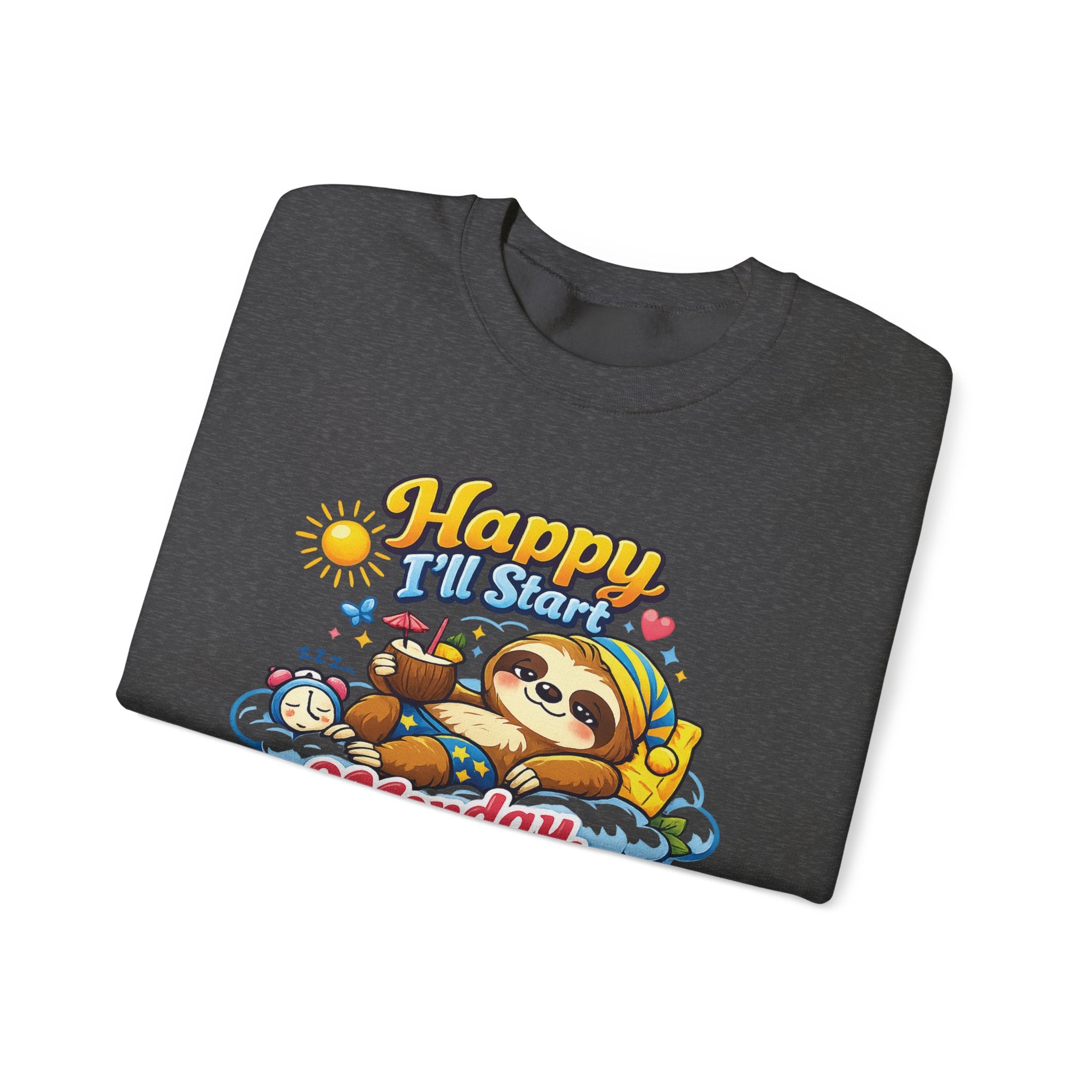 Sunday - Procrastination Sloth Series Sweatshirt