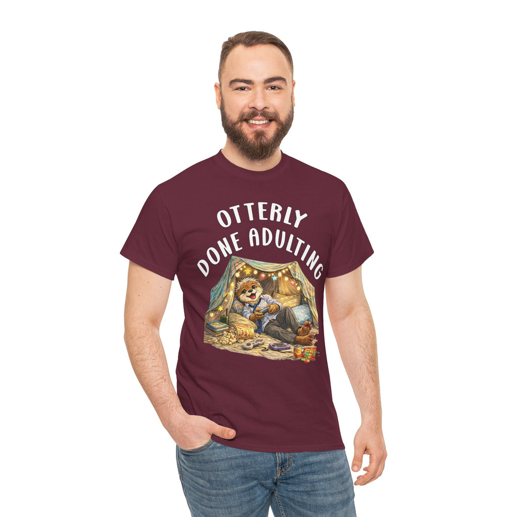 "Otterly Done Adulting" Dad Tee - Otter Series