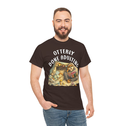 "Otterly Done Adulting" Mom Tee - Otter Series