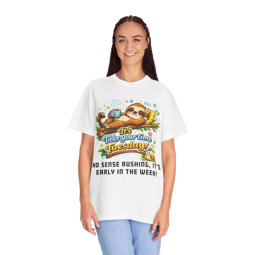 Tuesday - Procrastination Sloth Series T-shirt