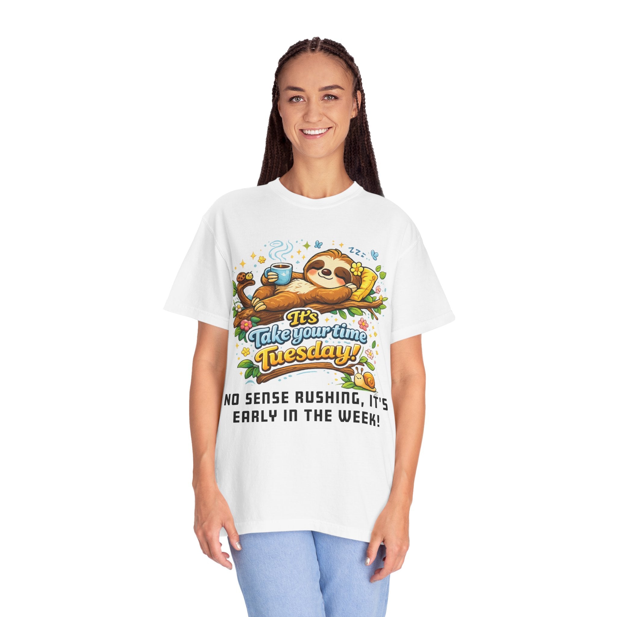 Tuesday - Procrastination Sloth Series T-shirt
