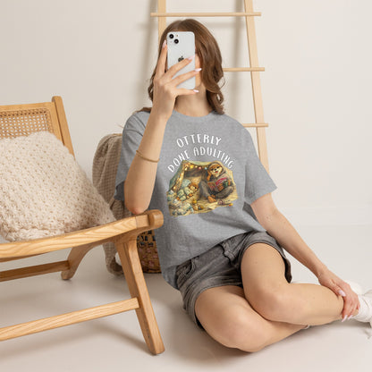 "Otterly Done Adulting" Mom Tee - Otter Series