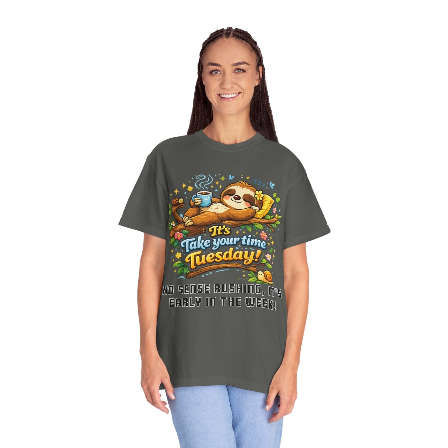 Tuesday - Procrastination Sloth Series T-shirt